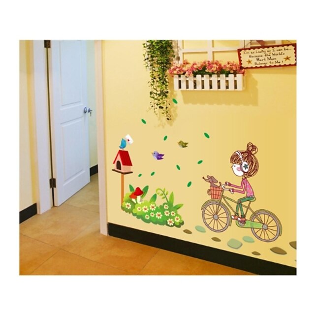  Dekorative Wand Sticker - Flugzeug-Wand Sticker Menschen / Blumen / Botanisch Wohnzimmer / Schlafzimmer / Badezimmer