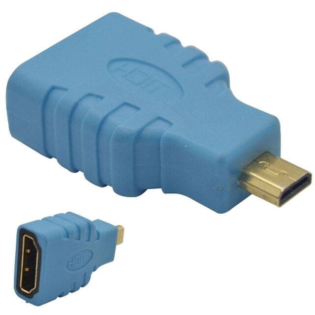  HDMI الإناث إلى الذكور محول مايكرو HDMI-الأزرق