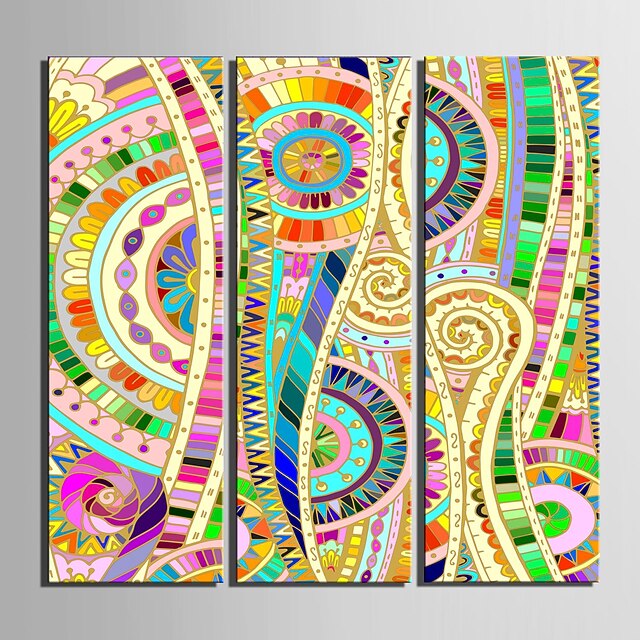 EHOME® Stretched Canvas Art The Color Pattern Decorative Painting Set