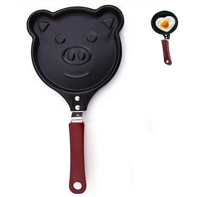  Pig face shape non-stick mini fry pan egg mould without cover