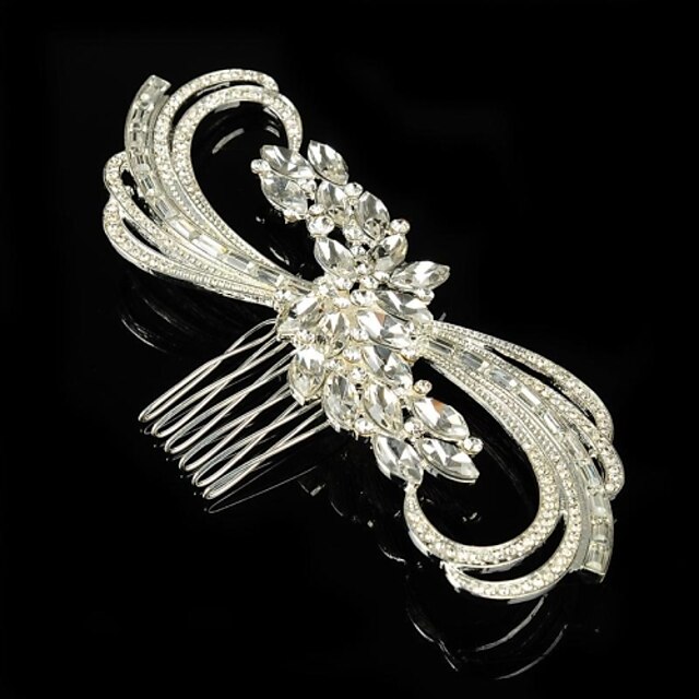  Sterling Silver / Alloy Hair Combs / Flowers with 1 Wedding / Special Occasion Headpiece