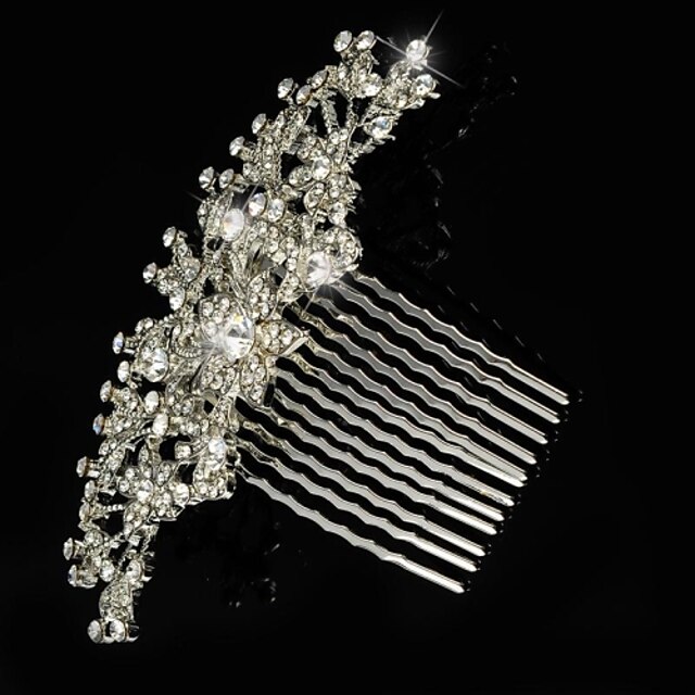  sterling stříbrná slitina vlasy hřebeny květiny headpiece elegantní styl