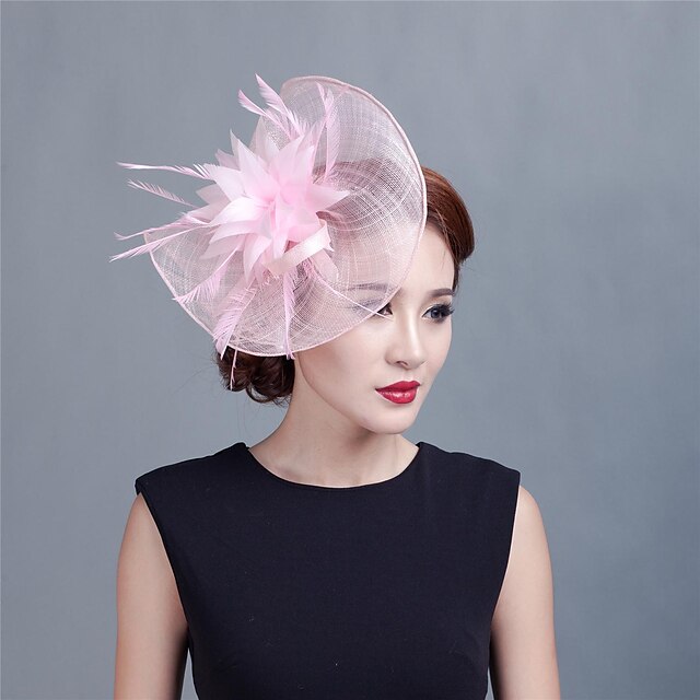  Femme Jeune bouquetière Plume Tulle Casque-Mariage Occasion spéciale Décontracté Extérieur Coiffure Fleurs