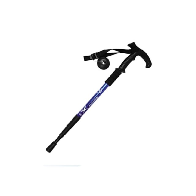  4 Ausschnitte Wanderstöcke Trekking Stöcke Nordic Walking Stöcke 110cm (43 Zoll) Dämpfung Festigkeit Rutschsicher Wolfram Aluminiumlegierung Wandern Hinterland Walking