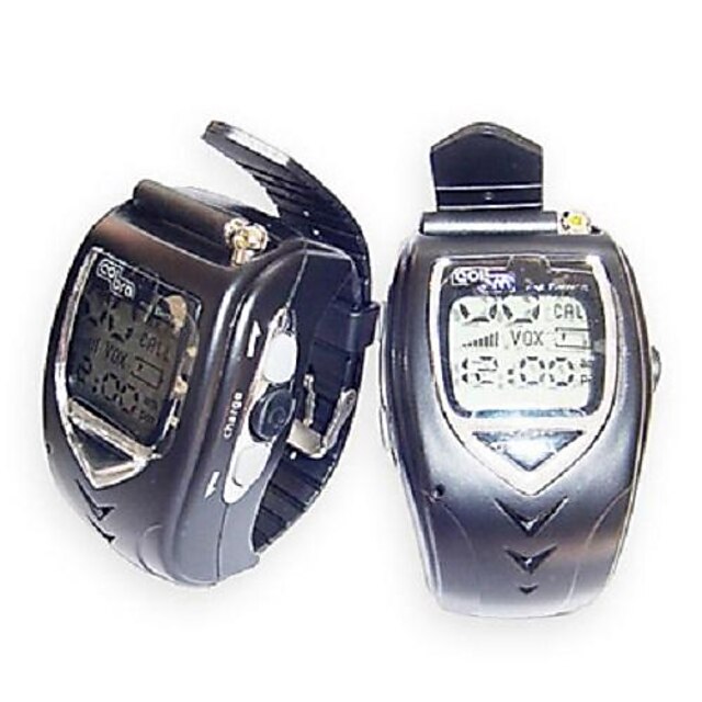  22 canais sliver pulso estilo do relógio de um walkie-talkie par com grande tela LCD backlight