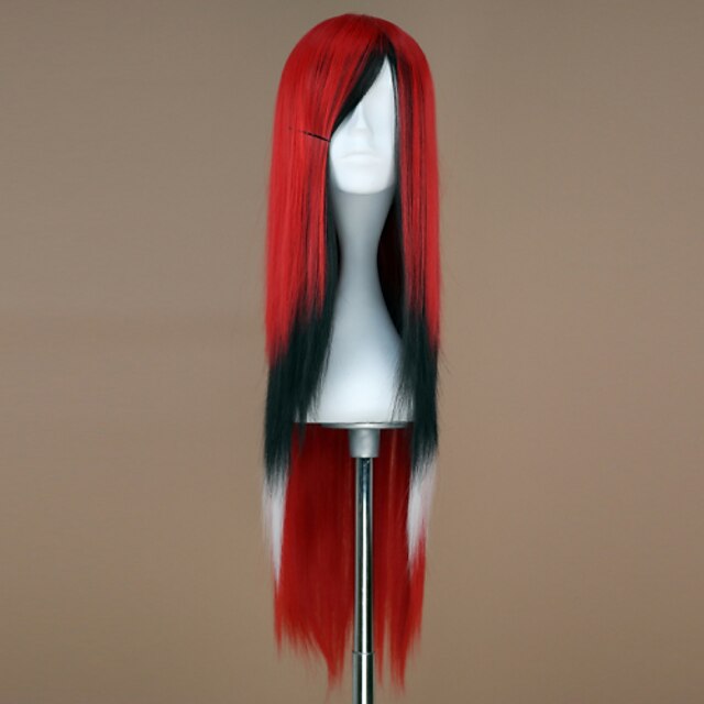  Парики для Лолиты Панк Красный Парики для Лолиты 30 дюймовый Косплэй парики Пэчворк Парики Хэллоуин парики