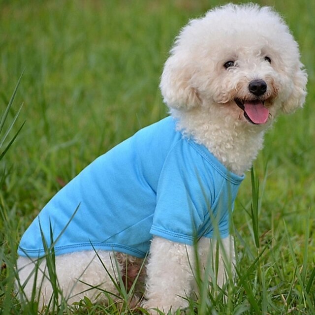  Dog Shirt / T-Shirt Puppy Clothes Cosplay Wedding Dog Clothes Puppy Clothes Dog Outfits Yellow Red Blue Costume for Girl and Boy Dog Cotton XS S M L XL