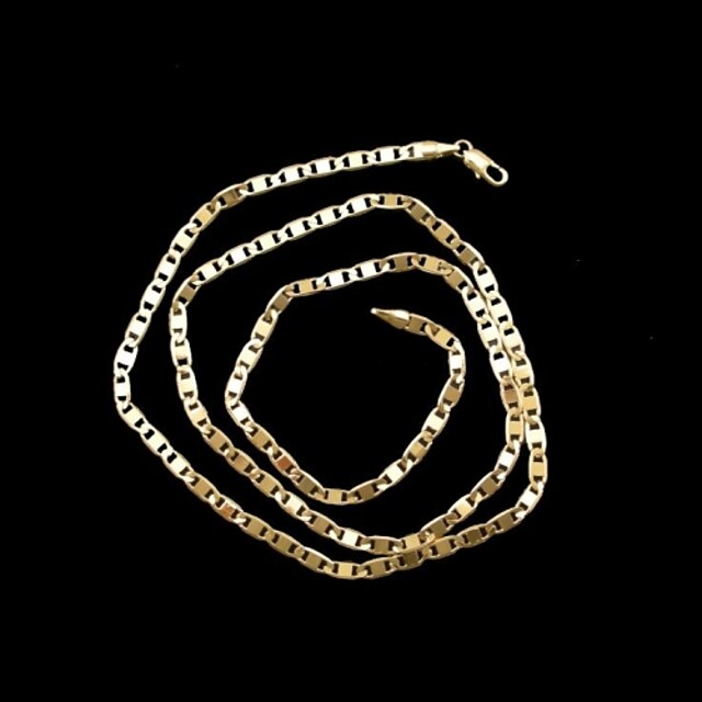  Men's Women's Shape Chain Necklace Gold Plated Chain Necklace Wedding Party Daily Casual Sports