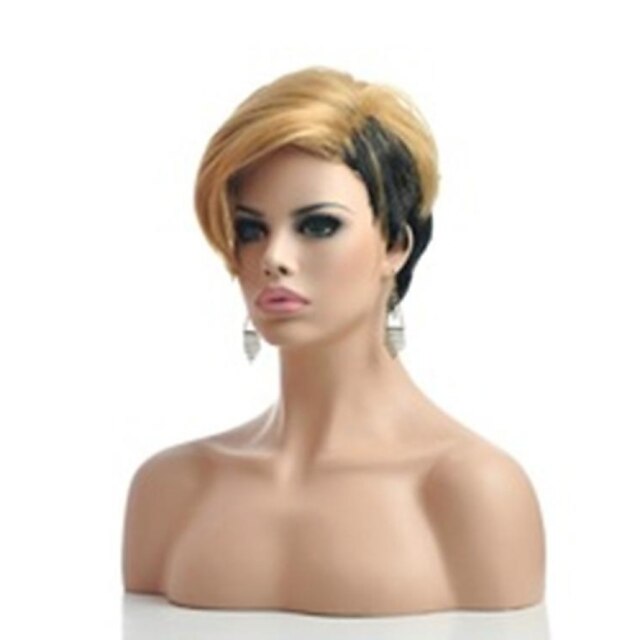  Synthetic Wig Straight Straight Wig Blonde Short Blonde Synthetic Hair 6 inch Women's Blonde hairjoy