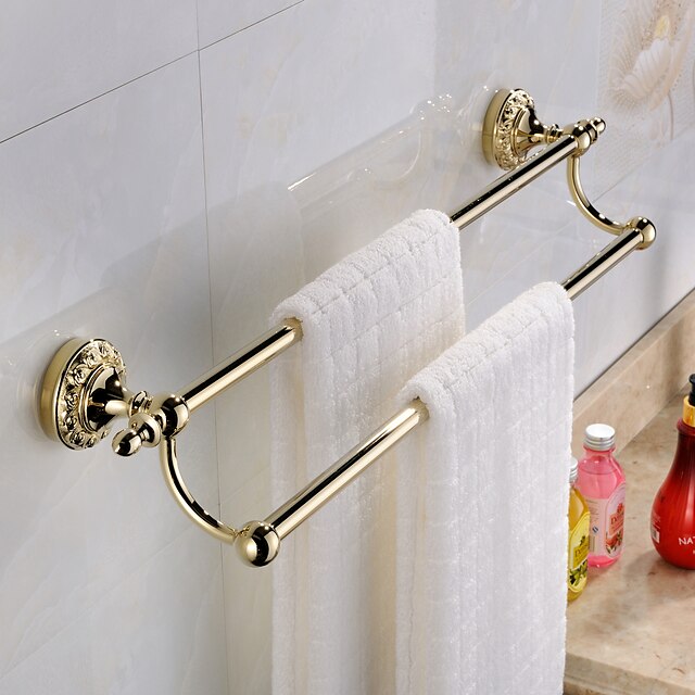  Towel Bar Contemporary Stainless Steel 1 pc - Hotel bath 2-tower bar