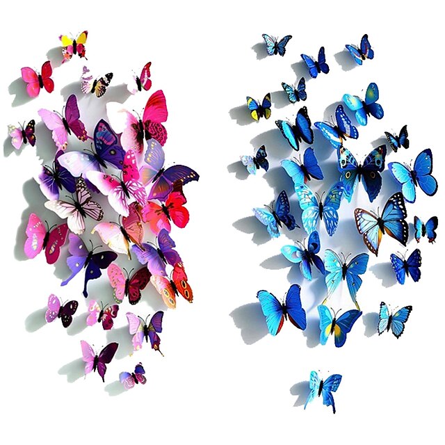  Plastoví motýlci Plastický / PVC Svatební dekorace Svatební / Párty Motýlí motiv / Klasický motiv Celý rok