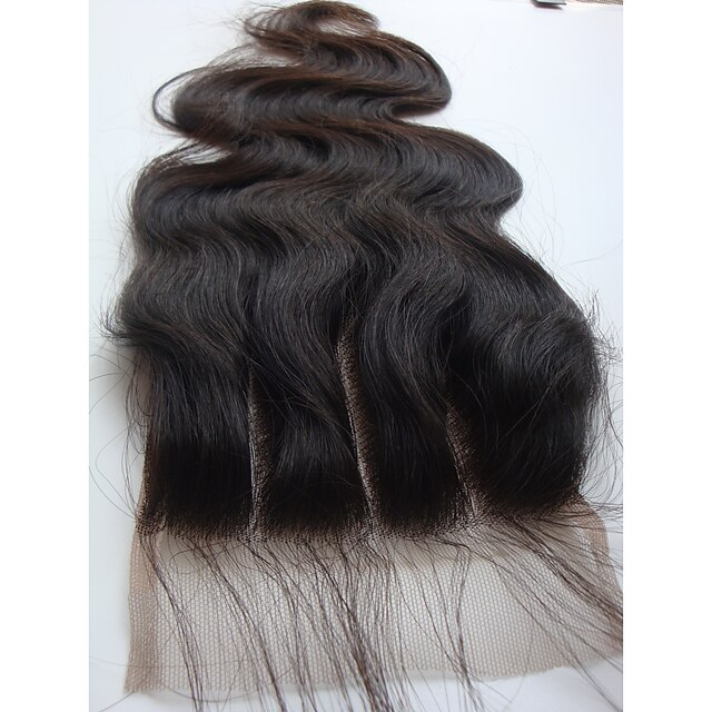  4x4 Brazilian Virgin Hair Lace Top Hair Closure Body Wave 3 Part Closure 20