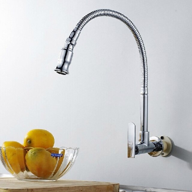  Kitchen faucet - Contemporary Chrome Tall / ­High Arc Deck Mounted / Single Handle One Hole