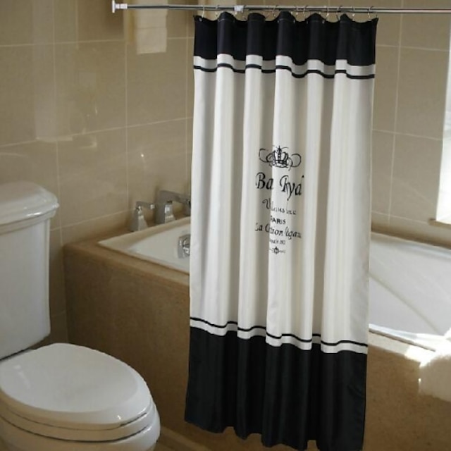  Modern Crown Thicken Fabric Shower Curtain