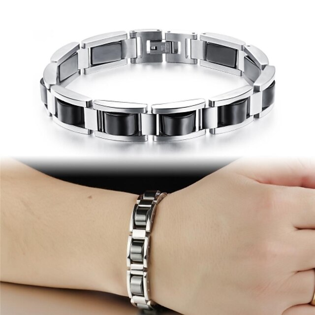  Men's Chain Bracelet - Titanium Steel, 18K Gold Bracelet Silver For Christmas Gifts Wedding Party