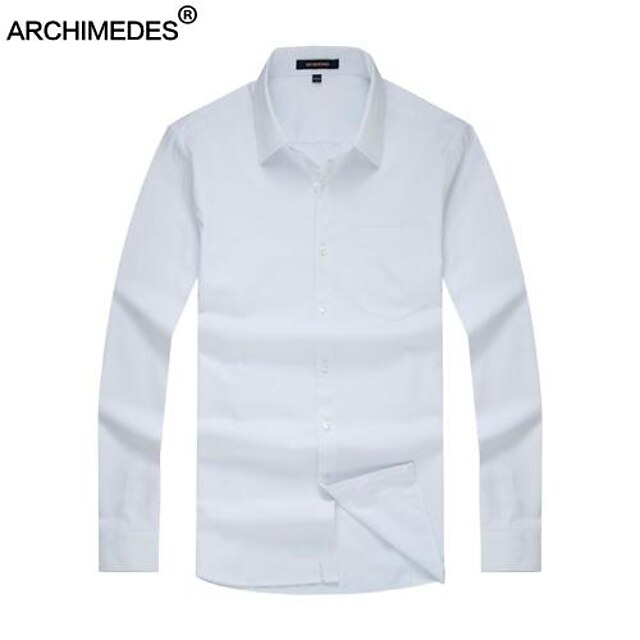 Men's Long Sleeve Shirt , Cotton Formal Pure