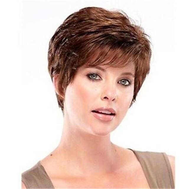  Synthetic Wig Style Wig Chestnut Brown Women's Wig Short Costume Wig