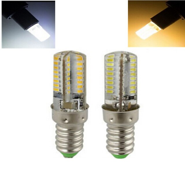  LED kukorica izzók 1536 lm E14 T 64 LED gyöngyök SMD 3014 Meleg fehér Hideg fehér 220-240 V / 1 db.