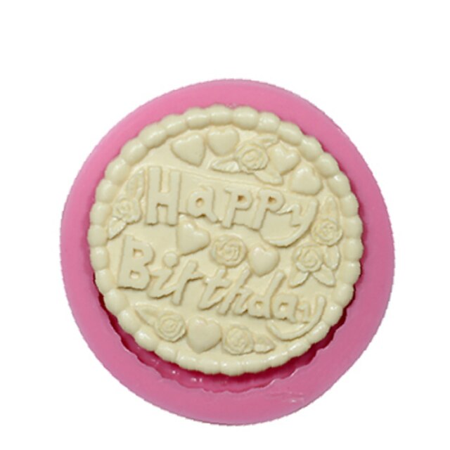  Round Happy Birthday Fondant Silicone Mold Cake Decorating Mould Chocolate Mould Silicone Cake Design Cake Tools