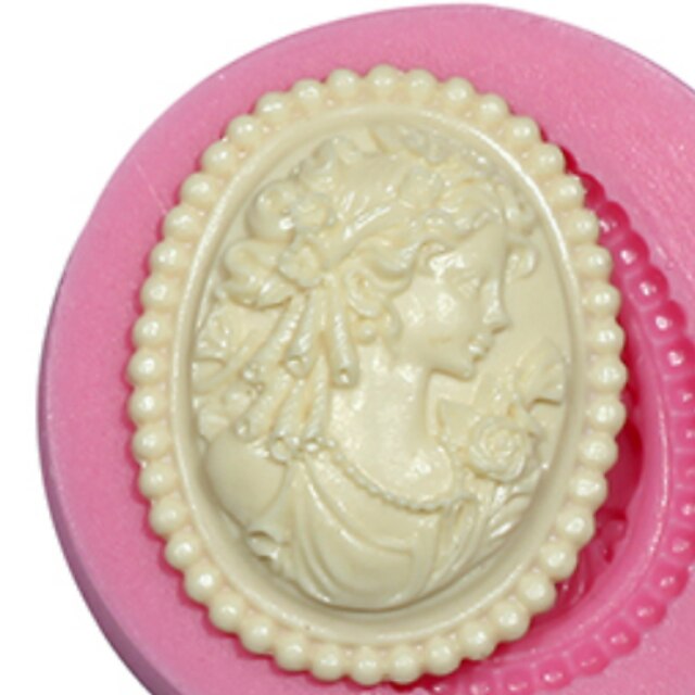  cameo feminina de molde de silicone molde de silicone senhora para pasta de goma fimo e chocolate sm-473