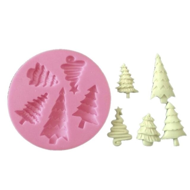  3d muffa che decora fondente della torta del silicone stampo in silicone albero di Natale
