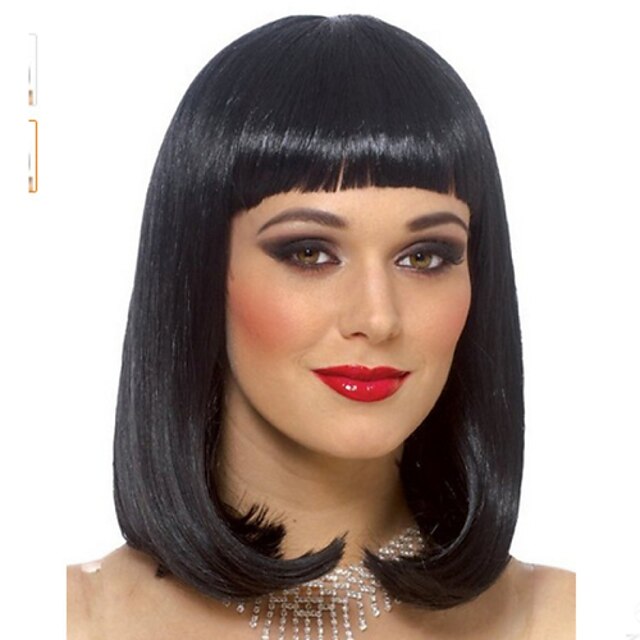  Synthetic Wig Style Wig Black Black Synthetic Hair Women's Black Wig Short Costume Wig