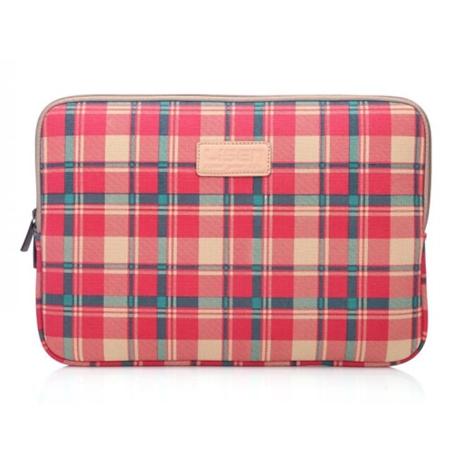  Lisen 10 '12' borsa del computer '11' '' red plaid laptop manicotto protettivo