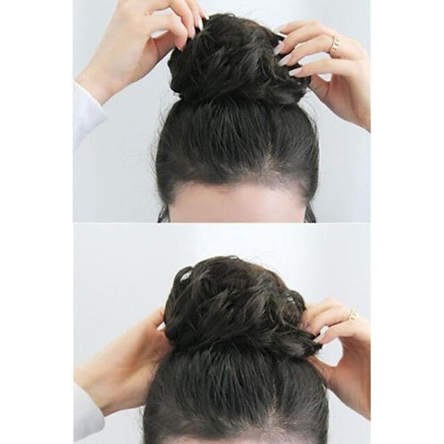  Chignons / Haarknoten Klassisch Haarknoten Hochsteckfrisur Kordelzug Synthetische Haare Haarstück Haar-Verlängerung Klassisch Alltag Schwarz