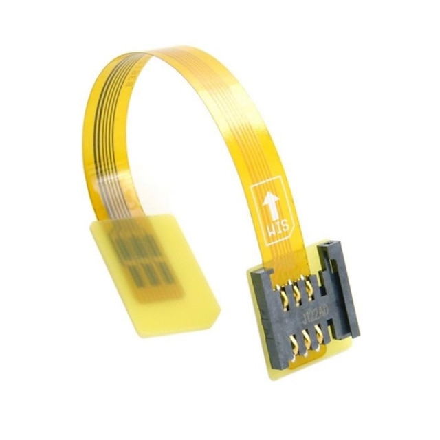  CDMA GSM estándar Kit masculino tarjeta sim UIM a la extensión hembra cable fpc plana suave extensor 10cm