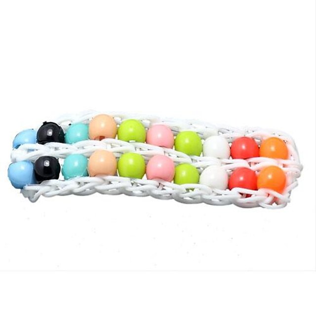 DIY Twistz Silicone Bandz Pearls Rubber Bands Bracelets Beads Rainbow Color Loom Style for Kids 12PCS