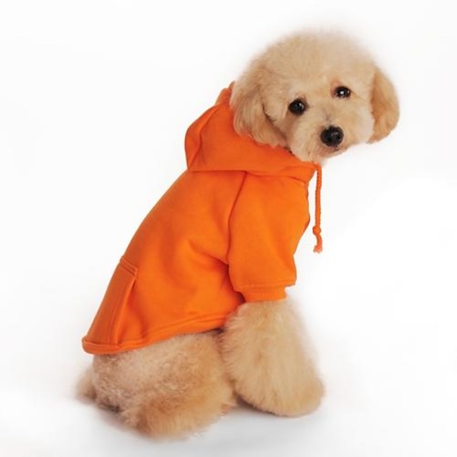  Hund Kapuzenshirts Fleece-Hoodie Welpenkleidung Urlaub Hundekleidung Welpenkleidung Hunde-Outfits Schwarz Rot Orange Kostüm für Mädchen und Jungen Hund Baumwolle XS S M L XL XXL