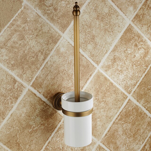  Toilet Brush Holder / Antique Brass Brass /Antique