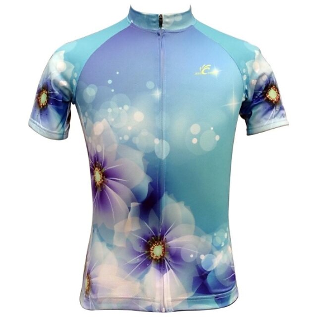  JESOCYCLING Women's Short Sleeve Cycling Jersey Bike Jersey Top Breathable Quick Dry Back Pocket Sports 100% Polyester Clothing Apparel / Stretchy