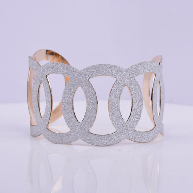  Dames Cuff armbanden Verstelbaar Met de hand gemaakt Open Verzilverd Verguld Legering Geometrische vorm Zilver Gouden Sieraden VoorFeest