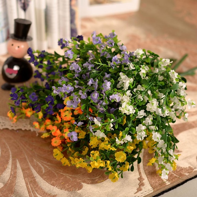  Ág Selyem Műanyag Boglárka Asztali virág Művirágok