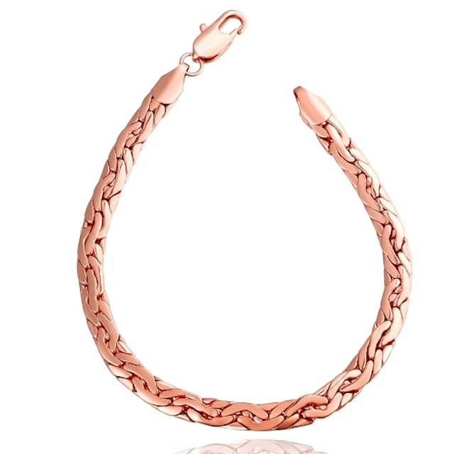  Bracelet/Chain Bracelets Copper / Rose Gold Plated Wedding / Party / Daily / Casual Jewelry Gift Rose Gold,1pc