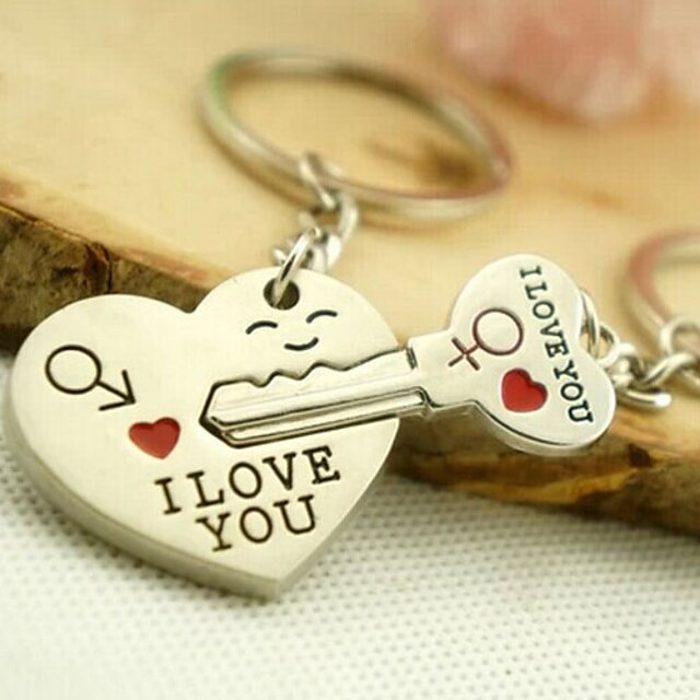  Keychain Lovers Love Ring Jewelry Silver For Daily Wear