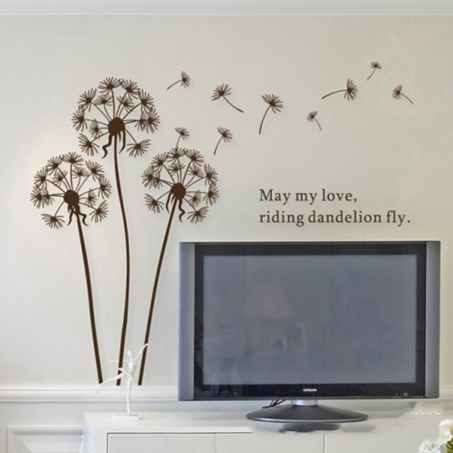  Botanical Romance Dandelion Plane Wall Stickers