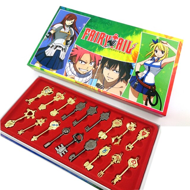  Mehre Accessoires Inspiriert von Fairy Tail Cosplay Anime Cosplay Accessoires Schlüsselanhänger Aleación Damen Halloweenkostüm