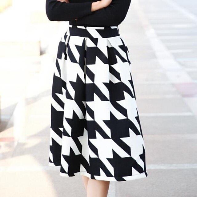  Women's Casual Check Skirts