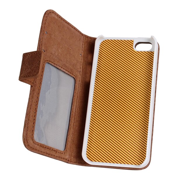  Capinha Para iPhone 5 iPhone SE / 5s / iPhone 5 Carteira / Porta-Cartão / Com Suporte Capa Proteção Completa Côr Sólida Rígida PU Leather