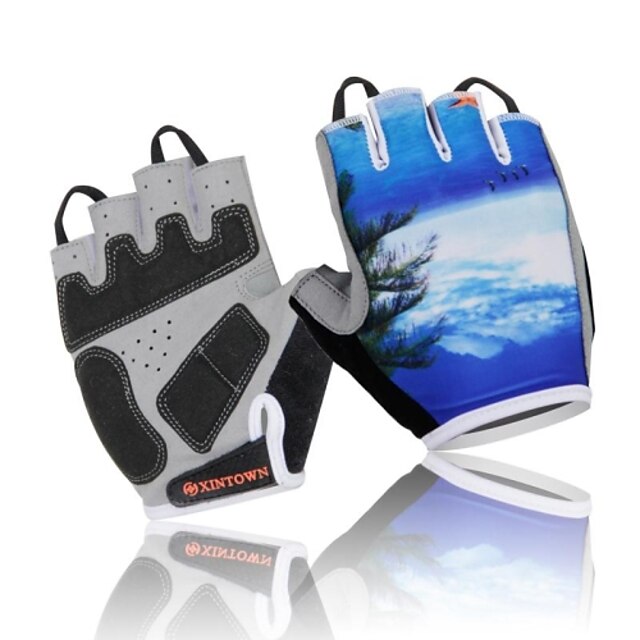 WEST BIKING® Sports Gloves Bike Gloves / Cycling Gloves Breathable 3D Pad Quick Dry Fingerless Gloves Lycra Terylene Camping / Hiking Fishing Climbing Men's