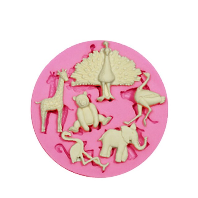  drăguț multi- animalsilicone mucegai decorare tort de silicon pentru bomboane fondante meserii bijuterii PMC rășină lut sm-059