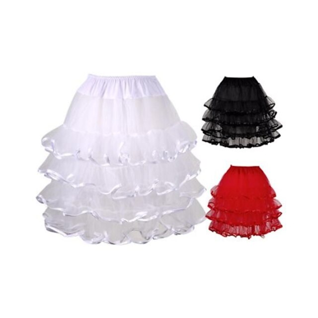  Polyester/Organza Slips 4 Tier Knee-Length Petticoats(More Colors)