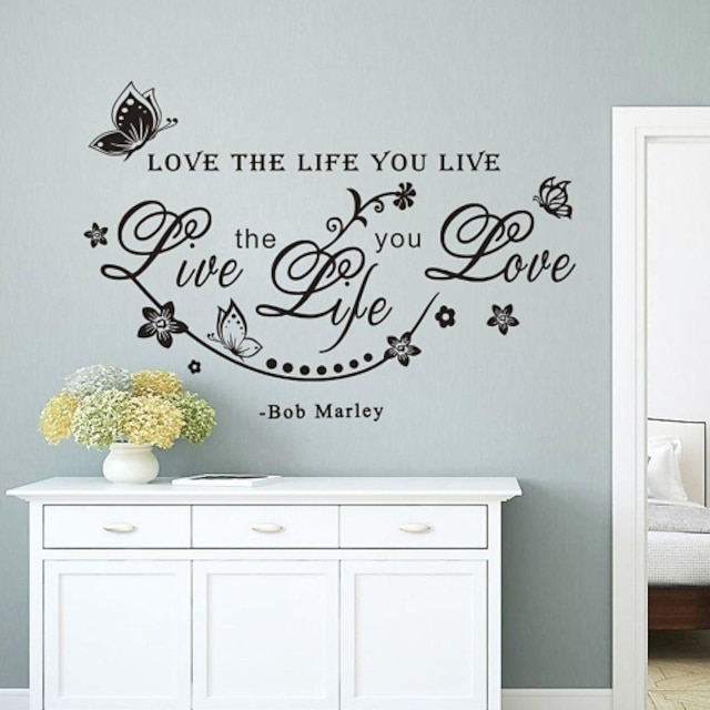  Words & Quotes Wall Stickers Plane Wall Stickers Decorative Wall Stickers,Vinyl Material Removable Home Decoration Wall Decal