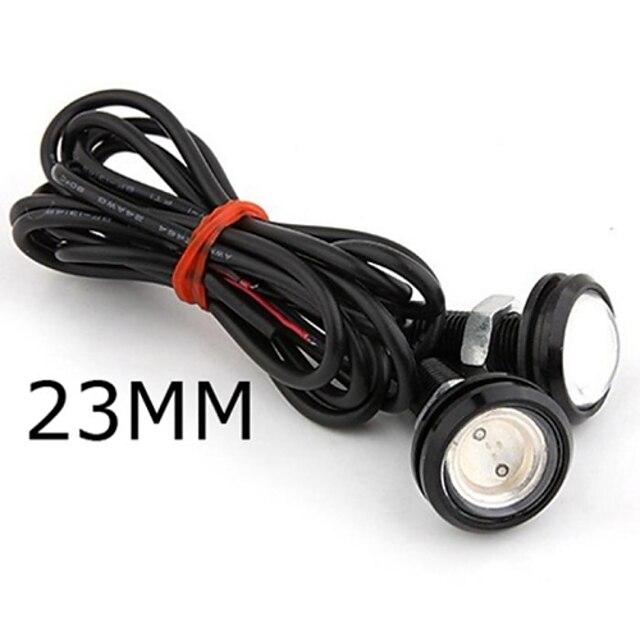  1Pair Car Lights 3W 2.3mm Eagle Eye Car Led Light Daytime Running Light DRL Lamp Fog tail Lamp