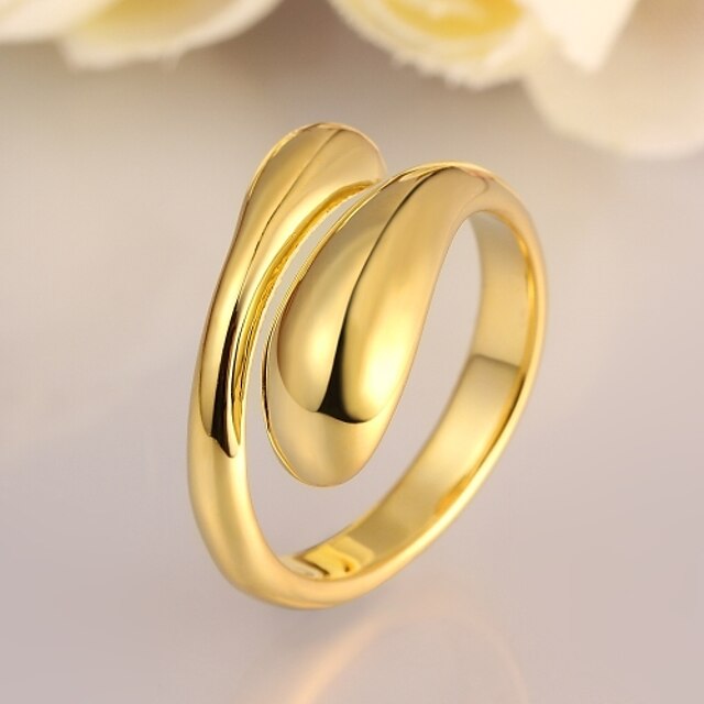  Damskie Wzór geometryczny Pierścień oświadczenia - Pokryte różowym złotem, Stop Jeden rozmiar Gold / Różowe złoto Na Impreza