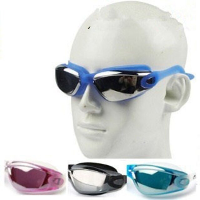  gafas de natación estilo de la moda de los vidrios de los hombres de las mujeres adultas piscina electroplat ajustable impermeable