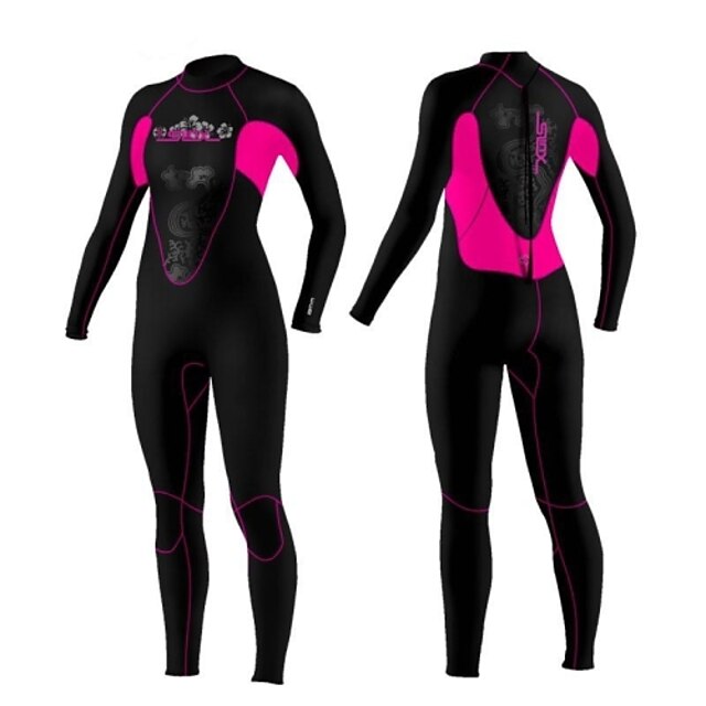  SLINX Women's Full Wetsuit 3mm Neoprene Diving Suit Thermal / Warm UV Sun Protection Windproof Long Sleeve Diving Surfing Skating Classic Fashion Spring Summer Fall / Stretchy / Ultraviolet Resistant