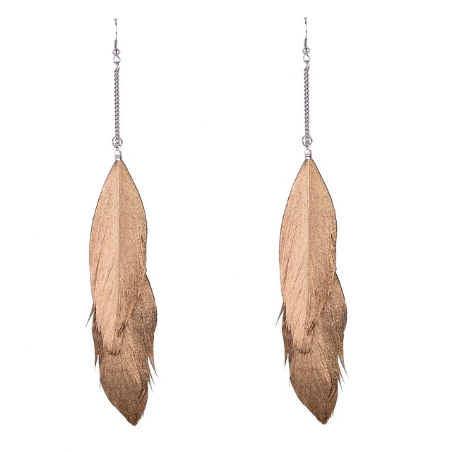  Women's Drop Earrings Dangling Dangle Feather Feather Earrings Jewelry For Wedding Party Daily Casual Sports